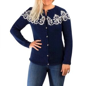 NORDIC STORE NEW HRUNI WOOL CARDIGAN BLUE